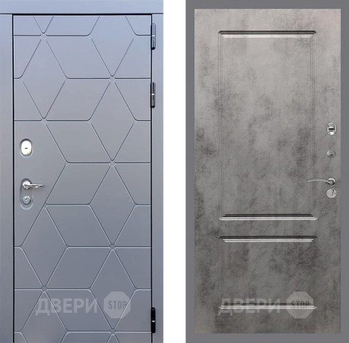 Дверь Стоп КОСМО ФЛ-117 Бетон темный в Краснознаменске