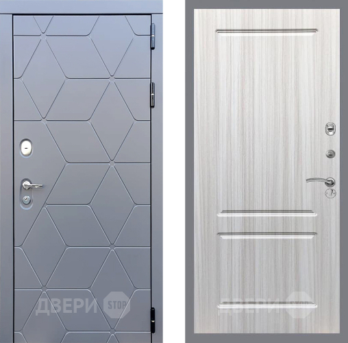 Входная металлическая Дверь Стоп КОСМО ФЛ-117 Сандал белый в Краснознаменске