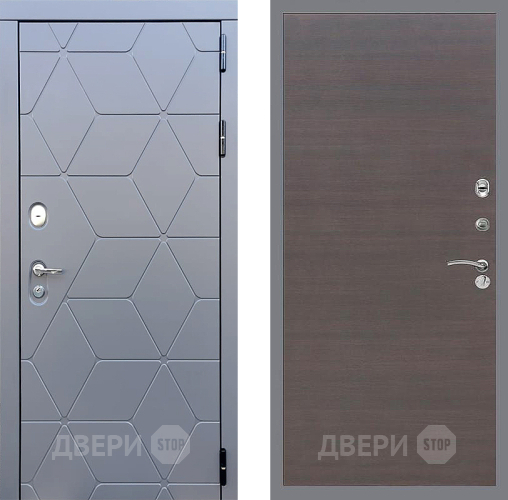 Входная металлическая Дверь Стоп КОСМО Гладкая венге поперечный в Краснознаменске
