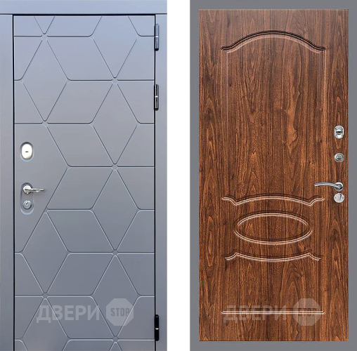 Дверь Стоп КОСМО ФЛ-128 орех тисненый в Краснознаменске