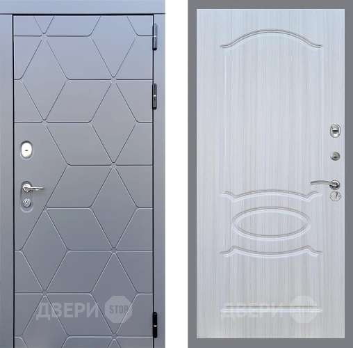 Входная металлическая Дверь Стоп КОСМО ФЛ-128 Сандал белый в Краснознаменске