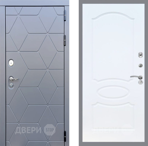 Входная металлическая Дверь Стоп КОСМО ФЛ-128 Белый ясень в Краснознаменске