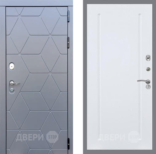 Входная металлическая Дверь Стоп КОСМО ФЛ-68 Силк Сноу в Краснознаменске
