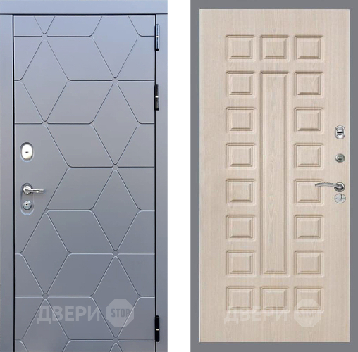 Входная металлическая Дверь Стоп КОСМО ФЛ-183 Беленый дуб в Краснознаменске