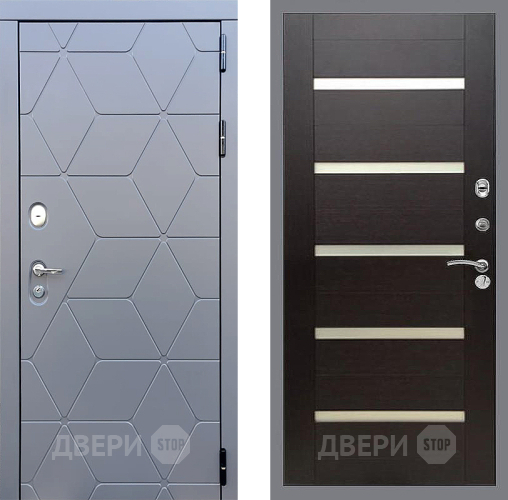 Входная металлическая Дверь Стоп КОСМО СБ-14 венге поперечный в Краснознаменске