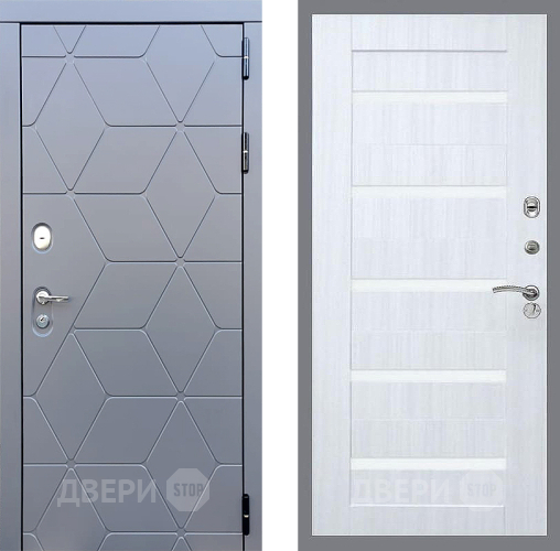 Входная металлическая Дверь Стоп КОСМО СБ-14 Сандал белый в Краснознаменске