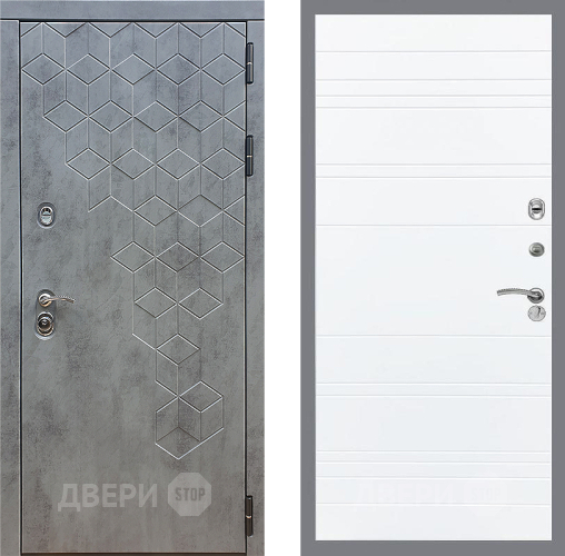 Входная металлическая Дверь Стоп БЕТОН Лайн Силк Сноу в Краснознаменске