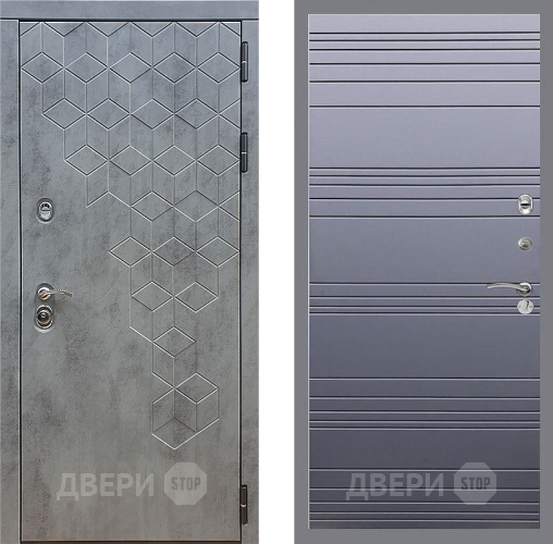 Входная металлическая Дверь Стоп БЕТОН Лайн Силк титан в Краснознаменске