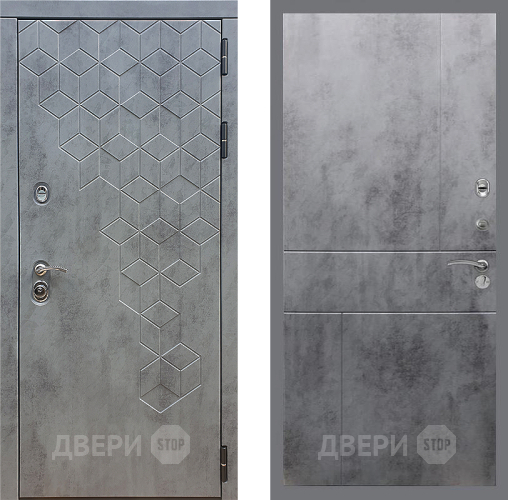 Входная металлическая Дверь Стоп БЕТОН ФЛ-290 Бетон темный в Краснознаменске