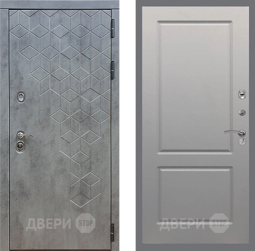 Входная металлическая Дверь Стоп БЕТОН ФЛ-117 Грей софт в Краснознаменске