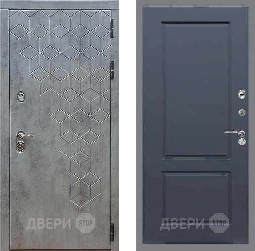 Входная металлическая Дверь Стоп БЕТОН ФЛ-117 Силк титан в Краснознаменске