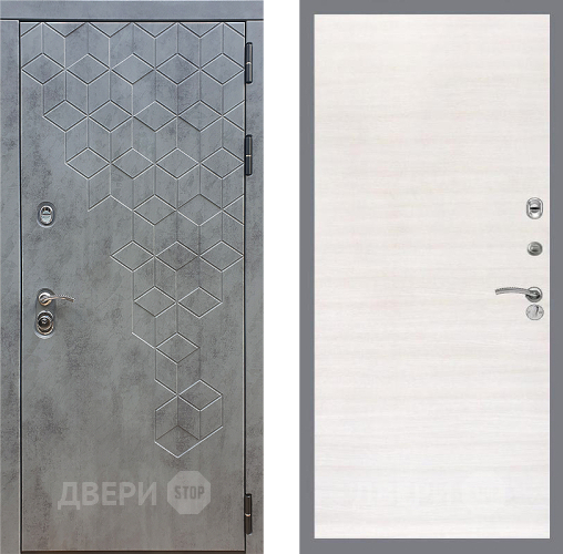 Входная металлическая Дверь Стоп БЕТОН Гладкая Акация светлая в Краснознаменске
