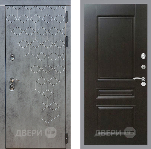 Дверь Стоп БЕТОН ФЛ-243 Венге в Краснознаменске