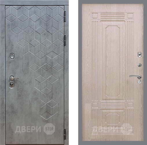 Входная металлическая Дверь Стоп БЕТОН ФЛ-2 Беленый дуб в Краснознаменске