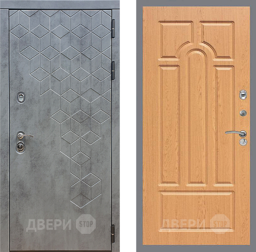 Входная металлическая Дверь Стоп БЕТОН ФЛ-58 Дуб в Краснознаменске