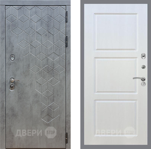 Входная металлическая Дверь Стоп БЕТОН ФЛ-3 Лиственница беж в Краснознаменске