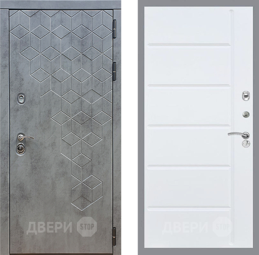 Дверь Стоп БЕТОН ФЛ-102 Белый ясень в Краснознаменске
