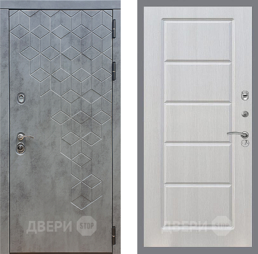 Входная металлическая Дверь Стоп БЕТОН ФЛ-39 Лиственница беж в Краснознаменске