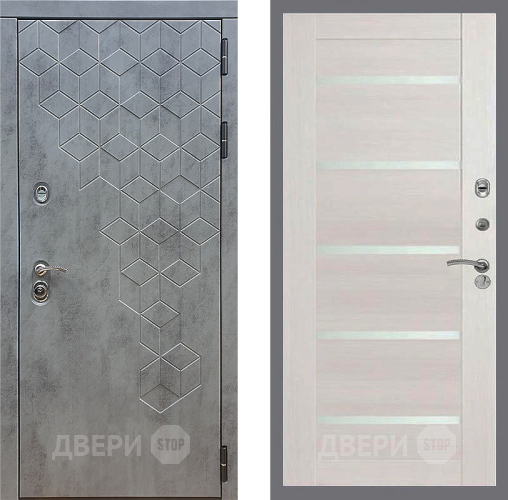 Входная металлическая Дверь Стоп БЕТОН СБ-14 Лиственница беж в Краснознаменске