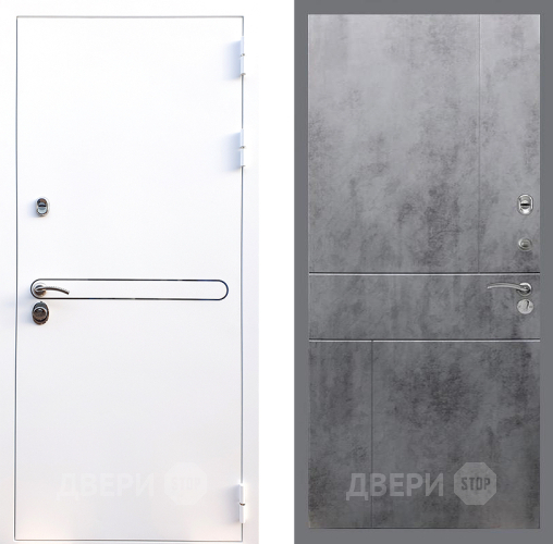 Входная металлическая Дверь Стоп Лайн Вайт ФЛ-290 Бетон темный в Краснознаменске