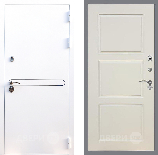 Входная металлическая Дверь Стоп Лайн Вайт ФЛ-3 Шампань в Краснознаменске