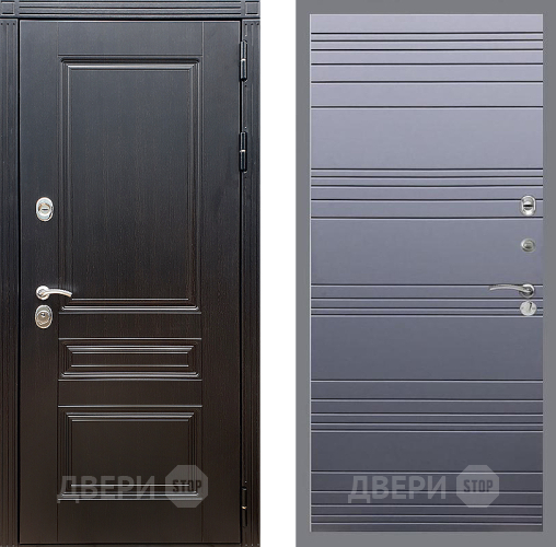 Входная металлическая Дверь Стоп МЕГАПОЛИС Лайн Силк титан в Краснознаменске