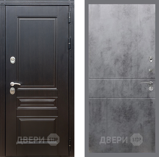Входная металлическая Дверь Стоп МЕГАПОЛИС ФЛ-290 Бетон темный в Краснознаменске