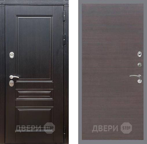 Входная металлическая Дверь Стоп МЕГАПОЛИС Гладкая венге поперечный в Краснознаменске
