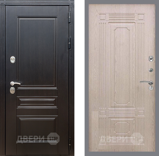 Входная металлическая Дверь Стоп МЕГАПОЛИС ФЛ-2 Беленый дуб в Краснознаменске