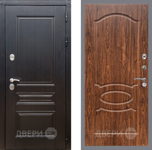 Входная металлическая Дверь Стоп МЕГАПОЛИС ФЛ-128 орех тисненый в Краснознаменске