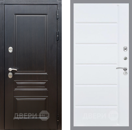 Входная металлическая Дверь Стоп МЕГАПОЛИС ФЛ-102 Белый ясень в Краснознаменске