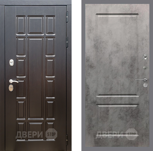 Входная металлическая Дверь Стоп НЬЮ ЙОРК ФЛ-117 Бетон темный в Краснознаменске