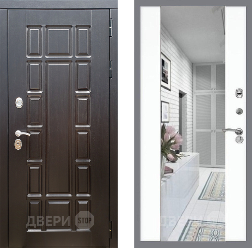 Дверь Стоп НЬЮ ЙОРК Зеркало СБ-16 Силк Сноу в Краснознаменске