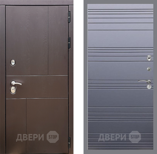 Входная металлическая Дверь Стоп УРБАН Лайн Силк титан в Краснознаменске