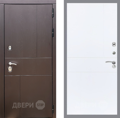 Входная металлическая Дверь Стоп УРБАН ФЛ-290 Силк Сноу в Краснознаменске