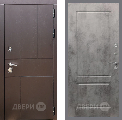 Входная металлическая Дверь Стоп УРБАН ФЛ-117 Бетон темный в Краснознаменске