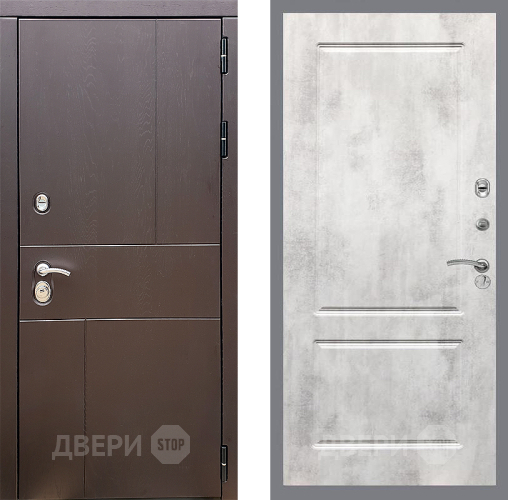Входная металлическая Дверь Стоп УРБАН ФЛ-117 Бетон светлый в Краснознаменске