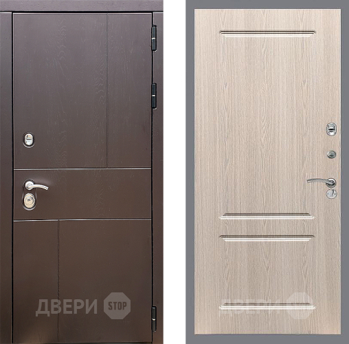 Входная металлическая Дверь Стоп УРБАН ФЛ-117 Беленый дуб в Краснознаменске