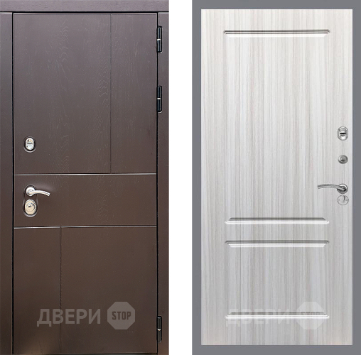 Входная металлическая Дверь Стоп УРБАН ФЛ-117 Сандал белый в Краснознаменске
