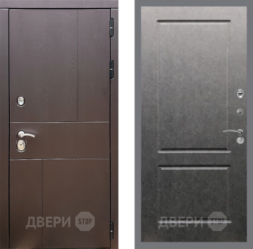 Входная металлическая Дверь Стоп УРБАН ФЛ-117 Штукатурка графит в Краснознаменске