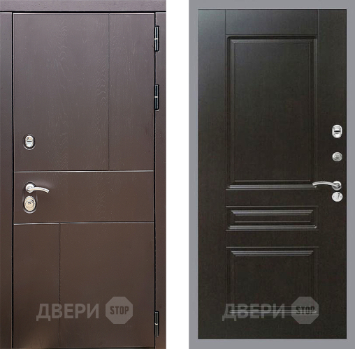 Входная металлическая Дверь Стоп УРБАН ФЛ-243 Венге в Краснознаменске