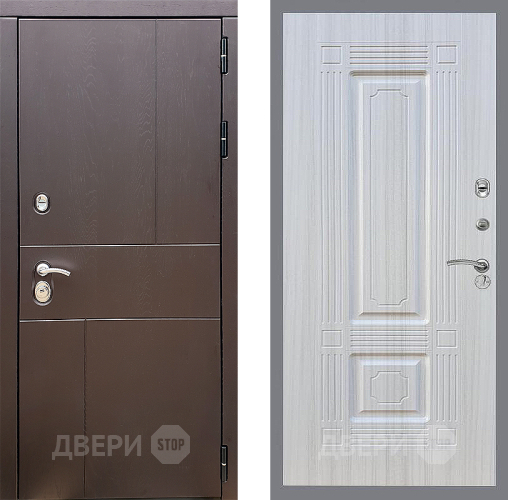 Входная металлическая Дверь Стоп УРБАН ФЛ-2 Сандал белый в Краснознаменске