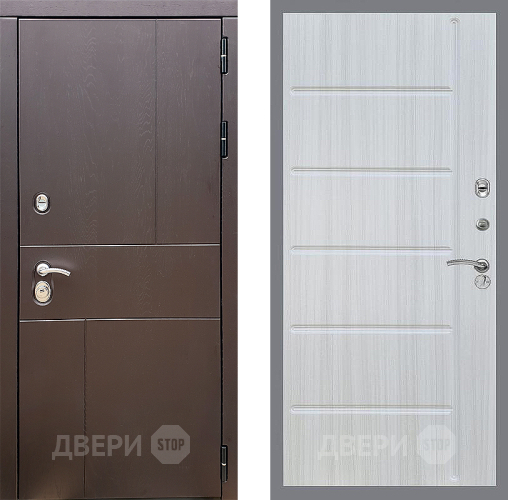 Входная металлическая Дверь Стоп УРБАН ФЛ-102 Сандал белый в Краснознаменске