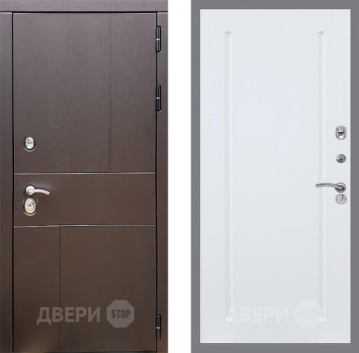 Входная металлическая Дверь Стоп УРБАН ФЛ-68 Силк Сноу в Краснознаменске