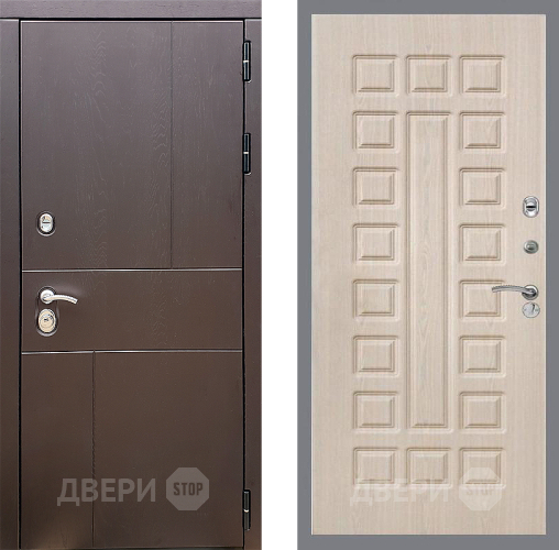 Входная металлическая Дверь Стоп УРБАН ФЛ-183 Беленый дуб в Краснознаменске