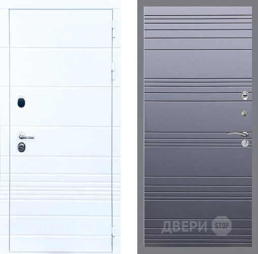 Входная металлическая Дверь Стоп ТРЕНДО Лайн Силк титан в Краснознаменске