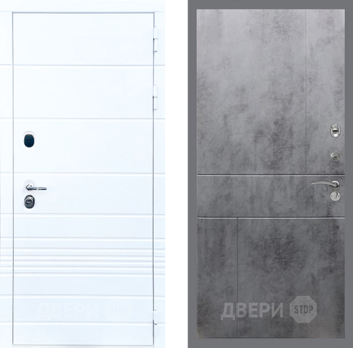 Входная металлическая Дверь Стоп ТРЕНДО ФЛ-290 Бетон темный в Краснознаменске