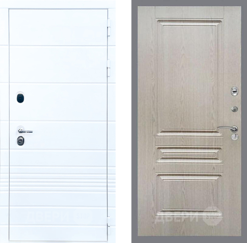 Входная металлическая Дверь Стоп ТРЕНДО ФЛ-243 Беленый дуб в Краснознаменске