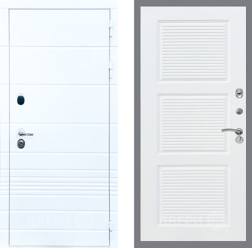 Входная металлическая Дверь Стоп ТРЕНДО ФЛ-1 Силк Сноу в Краснознаменске