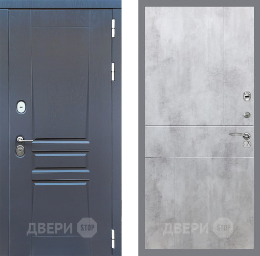 Входная металлическая Дверь Стоп ПЛАТИНУМ ФЛ-290 Бетон светлый в Краснознаменске